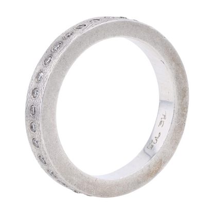 7/8 ctw Sterling Silver Diamond Band Ring