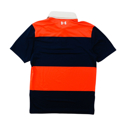 Navy Color Block Short Sleeve Polo