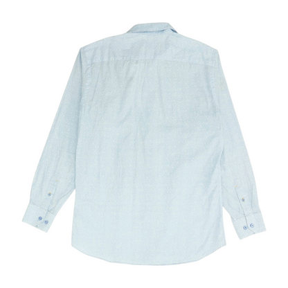Blue Print Long Sleeve Button Down