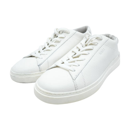 White Leather Lace Up Casual Shoes