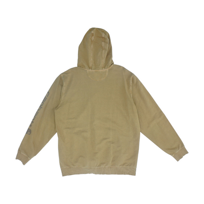 Khaki Solid Hoodie Pullover