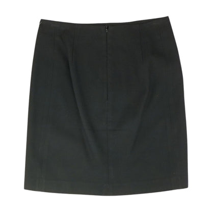 Black Solid Midi Skirt