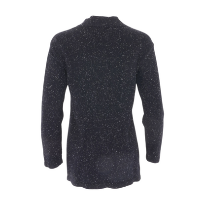 Black Abstract Cardigan Sweater