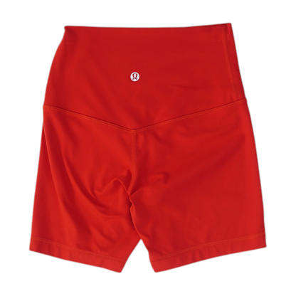 Red Solid Active Shorts