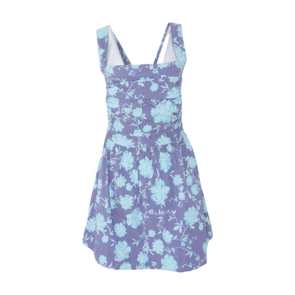 Blue Floral Mini Dress