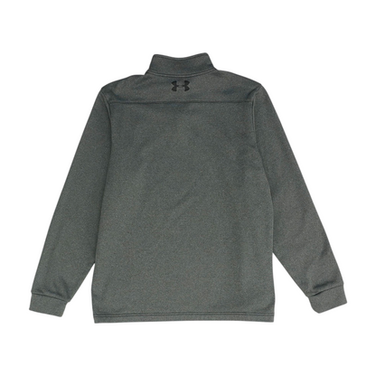 Gray Solid 1/4 Zip Pullover