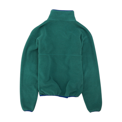 Green Solid Fleece Pullover