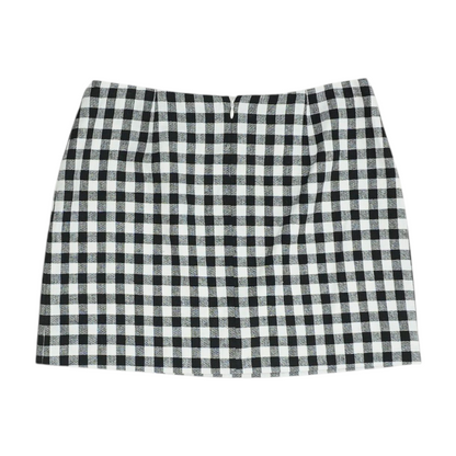 Black Check Mini Skirt