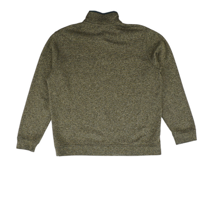 Brown Solid 1/4 Zip Pullover