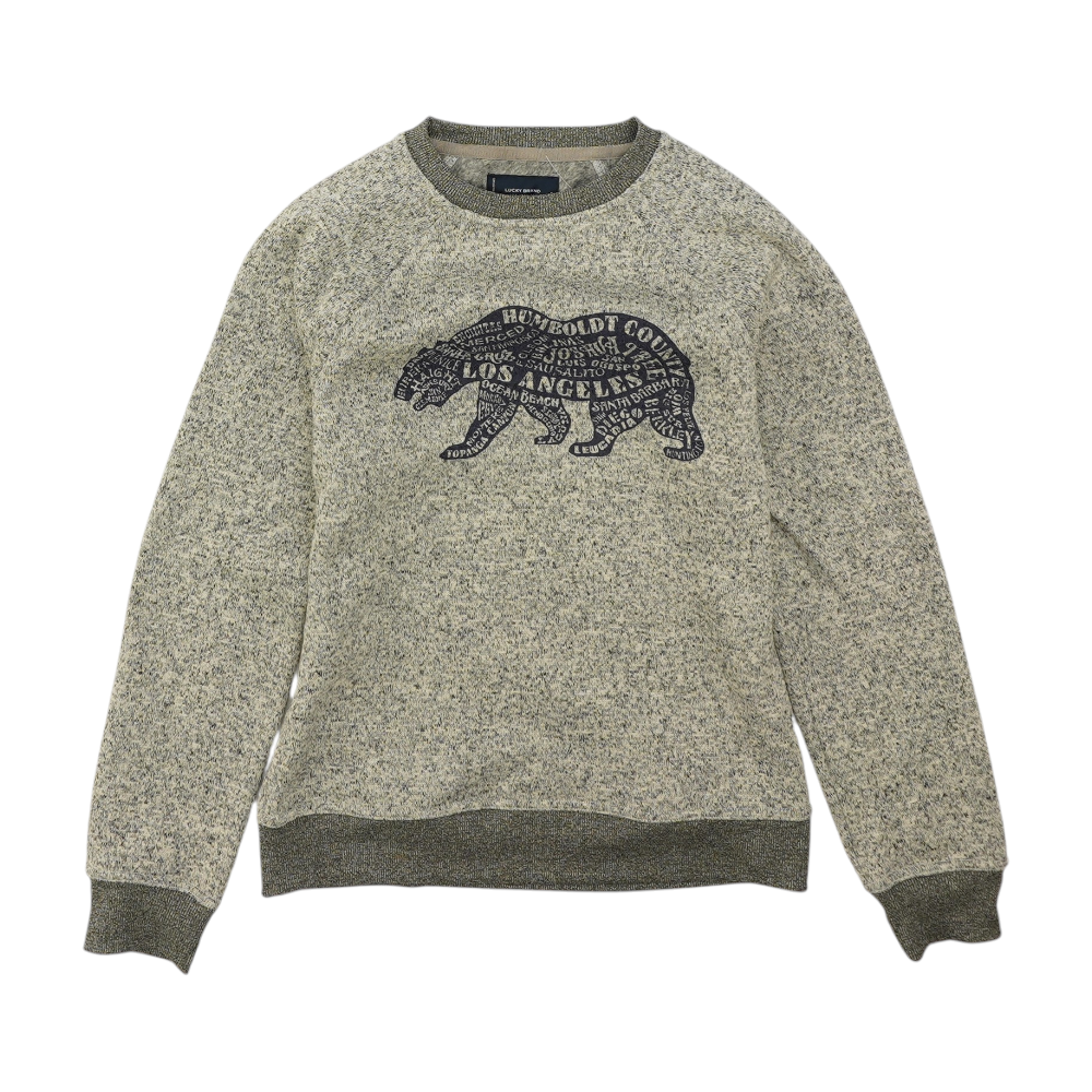 Lucky Brand Gray Solid Sweatshirt Pullover – Image 1