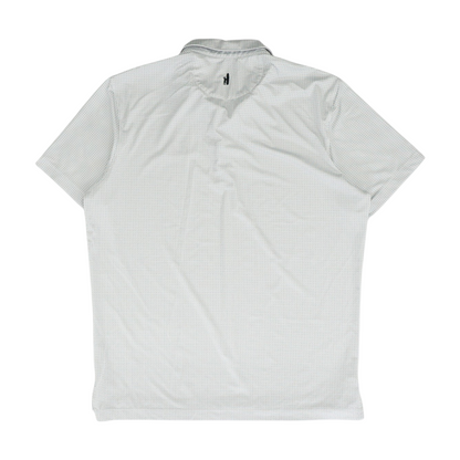 White Print Short Sleeve Polo