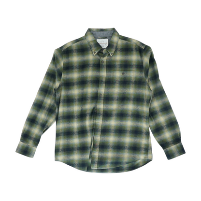 Green Plaid Flannel Button Down
