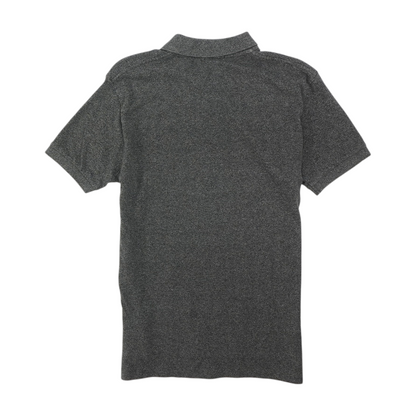 Gray Solid Short Sleeve Polo