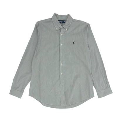 Black Striped Long Sleeve Button Down