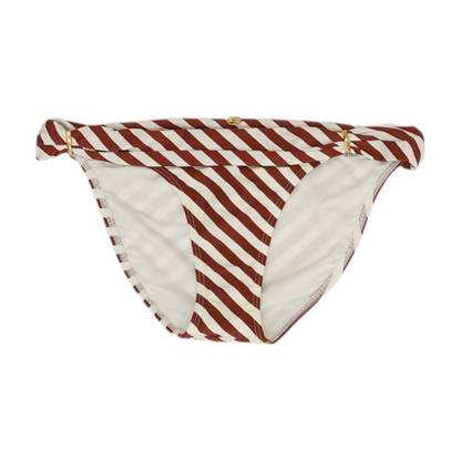 Maroon Striped Swim Bottom