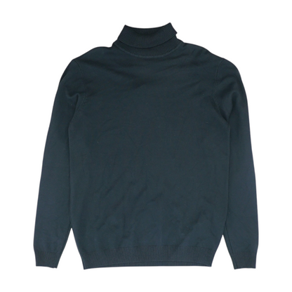 Black Solid Pullover Sweater