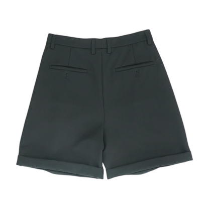 Black Solid Chino Shorts