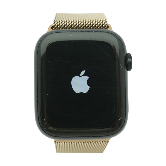 Apple 45mm Series SE 2 Midnight Smartwatch Gold Band Small – Image 1