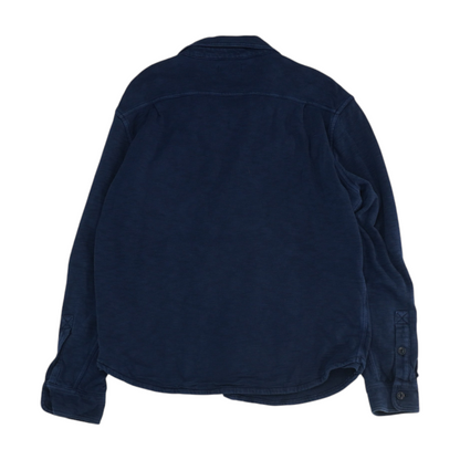 Navy Solid Long Sleeve Button Down