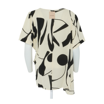 Beige Abstract Mini Dress