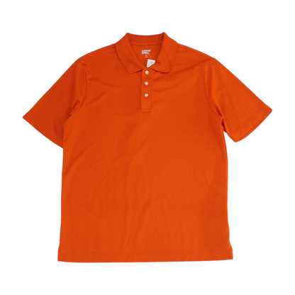 Orange Solid Short Sleeve Polo