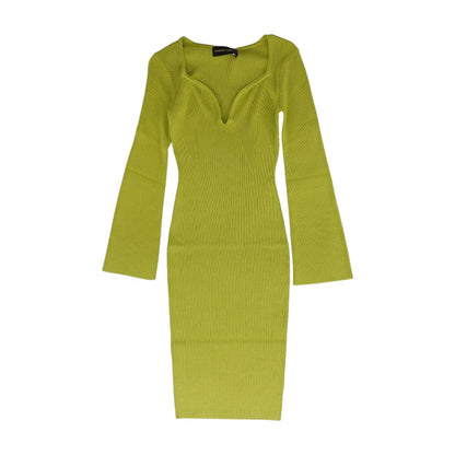 Green Solid Maxi Dress
