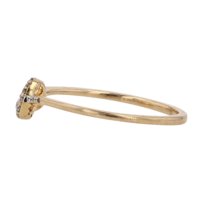 18K Yellow Gold Diamond Fashion Ring