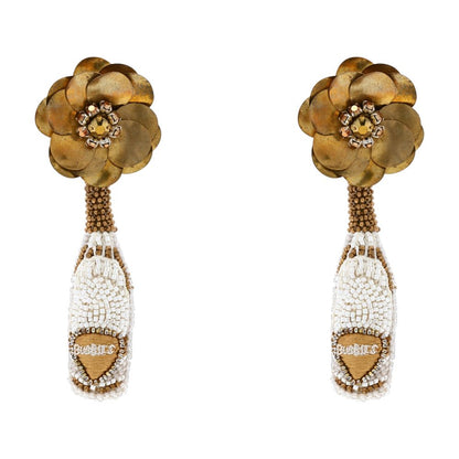 Beaded Prosecco Drop Earrings