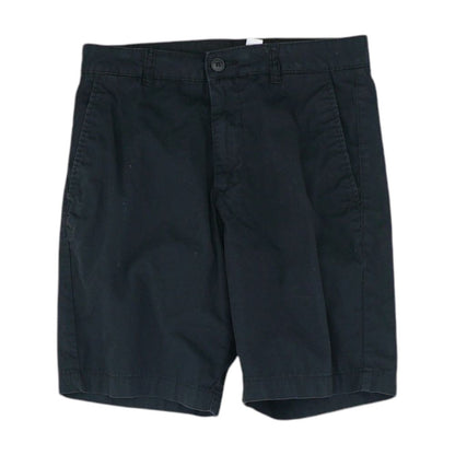 Black Solid Chino Shorts