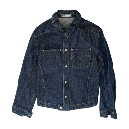 Blue Solid Denim Jacket