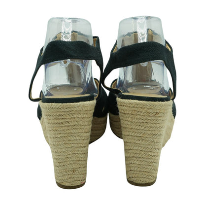 Black Wedged Sandals
