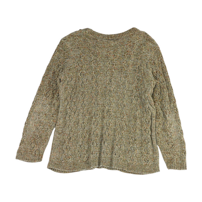 Green Abstract Pullover Sweater