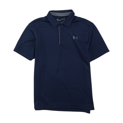 Navy Solid Short Sleeve Polo