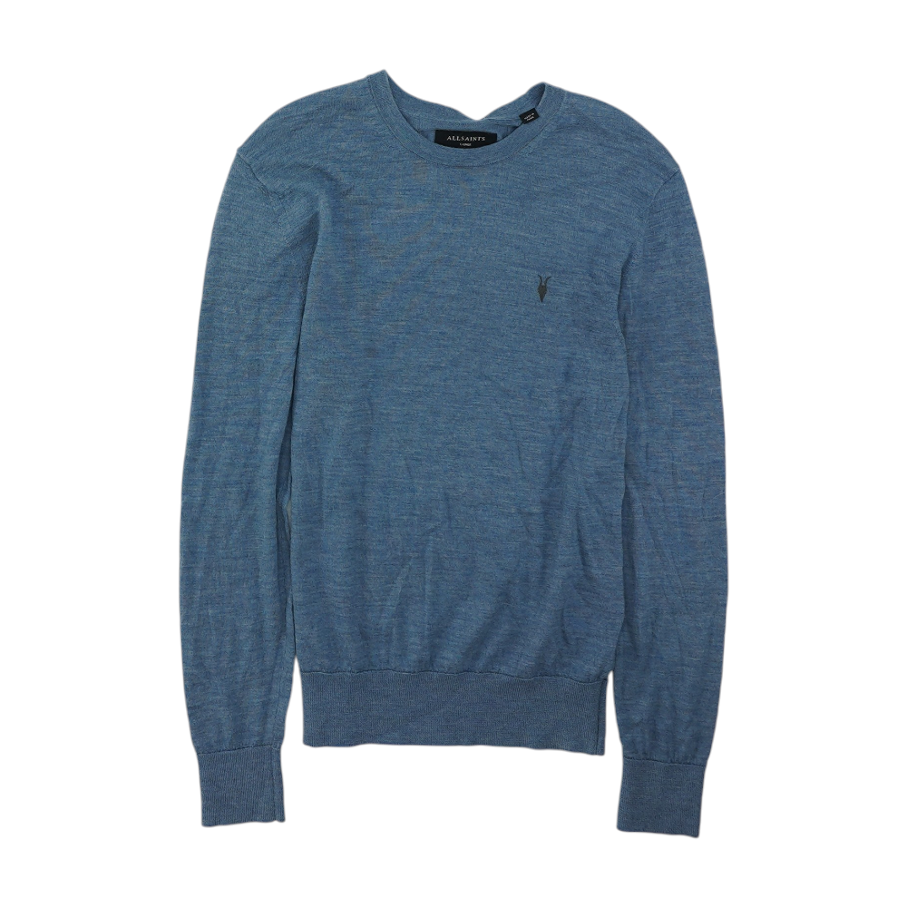 Blue Solid 1/4 Zip Sweater