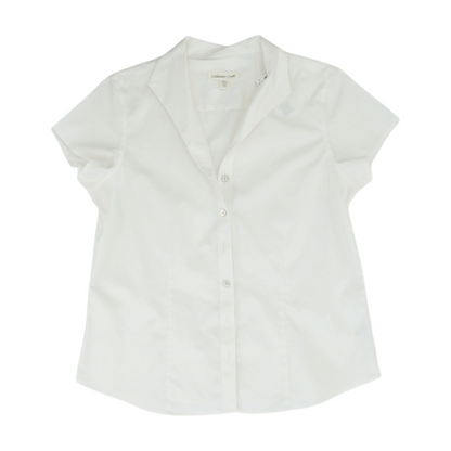 White Petite Button Down