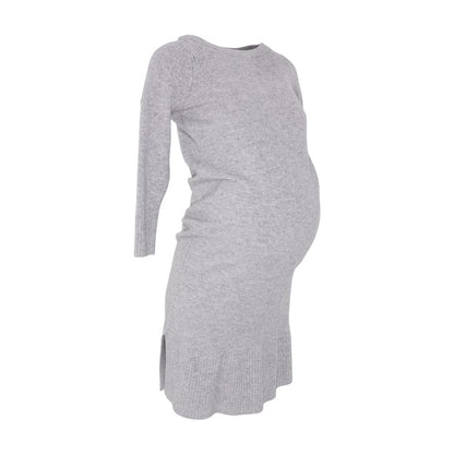Gray Maternity Midi Dress