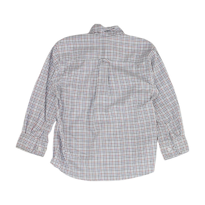 White Check Long Sleeve Button Down