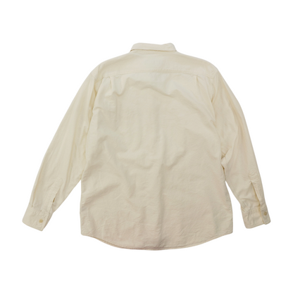 Ivory Solid Long Sleeve Button Down