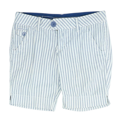 Beige Striped Chino Shorts