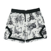 White Graphic Active Shorts