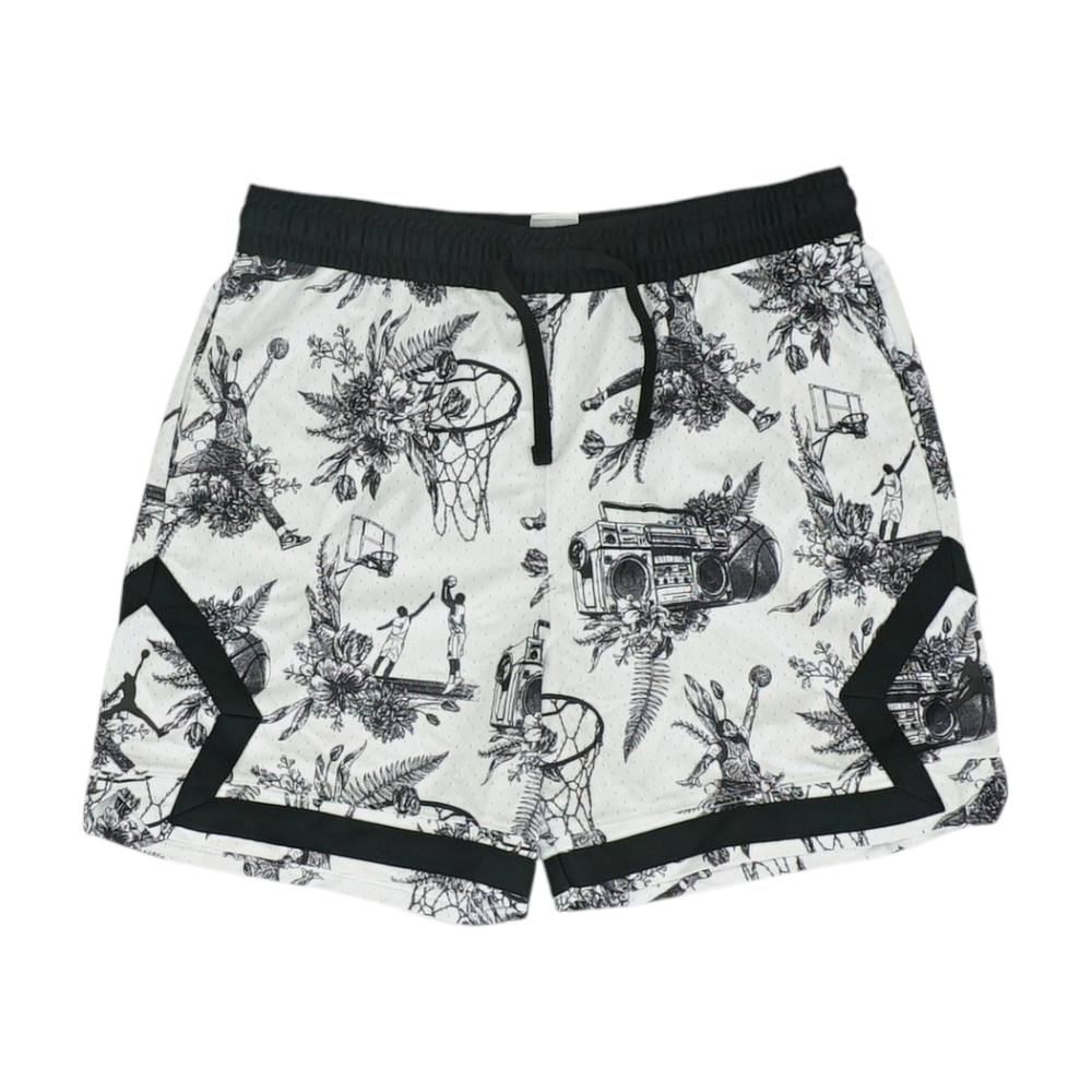White Graphic Active Shorts