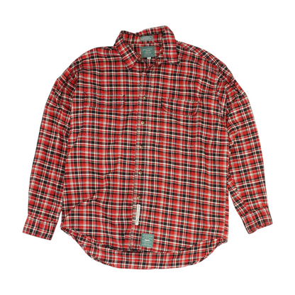 Vintage Red Plaid Flannel Button Down