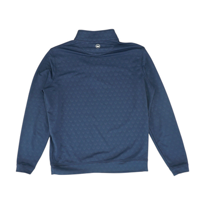 Navy Print 1/4 Zip Pullover