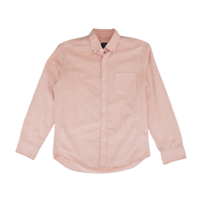 Pink Solid Long Sleeve Button Down
