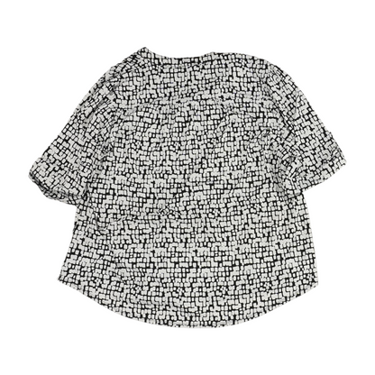 White Plus Print Blouse