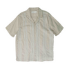 Beige Print Short Sleeve Button Down
