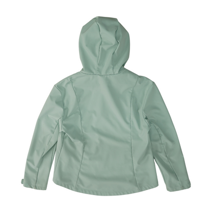 Green Solid Rain Jacket