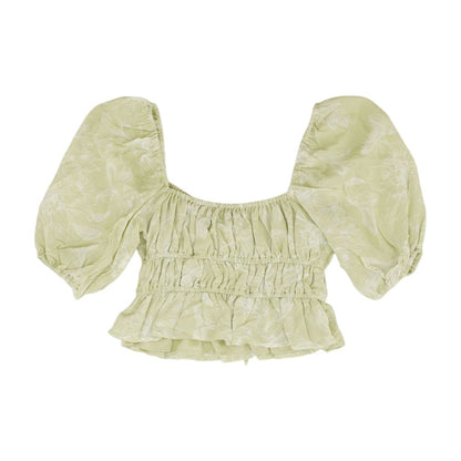 Green Cropped Blouse
