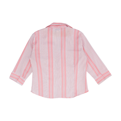 Vintage Pink Striped Button Down