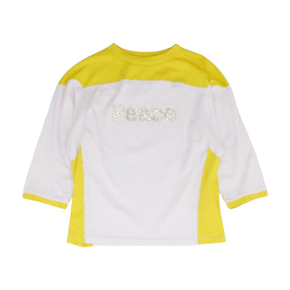 Yellow Color Block Crewneck T-Shirt